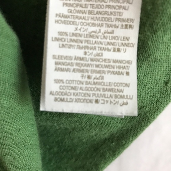 Boden 100% Linen Broderie Eyelet Puff Sleeve Tee Top US 8/UK 12 Kelly Green NWOT - Picture 8 of 10